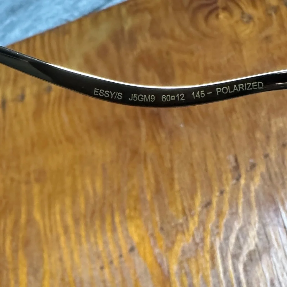 Jimmy Choo Essy J5GM9 Gold Frame Sunglasses with Black Polorized Lenses‎